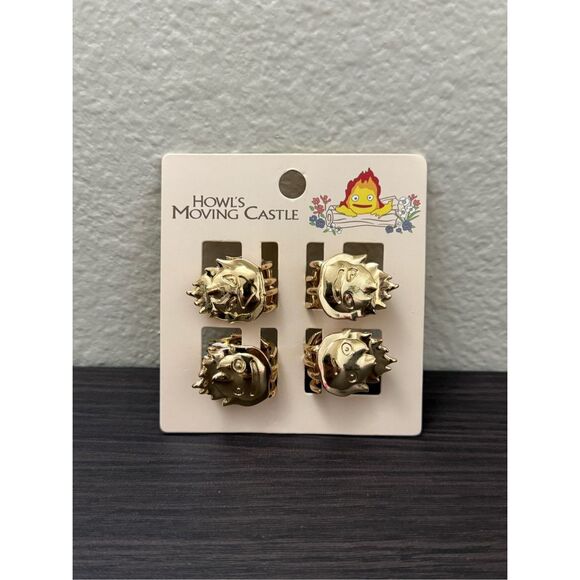 Studio Ghibli Howl's Moving Castle Calcifer Expressions Hair Clip Set - Picture 1 of 2